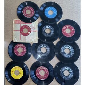 Rare VTG Christmas 45 RPM Records Lot of 11 Decca Columbia RCA Victor Perry Como